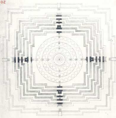 Indonesi, 1924, Onbekend, De Boroboedoer. Plattegrond van de Boroboedoer