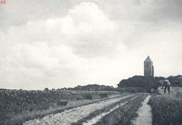 Drenthe, 1924, Havelte, Gezicht op den kerktoren van Havelte