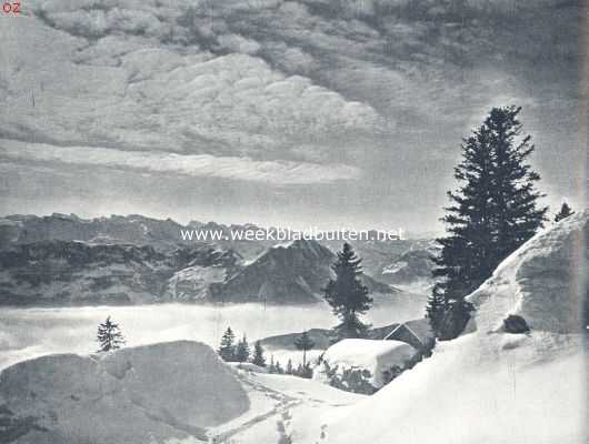Panorama van den Rigi in den winter