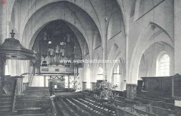 Langs de Overijselsche Vecht. Het inwendige van de kerk te Dalfsen