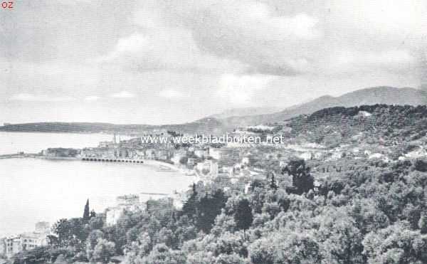 Tropische plantengroei aan de Riviera. Menton en de Middellandsche Zee