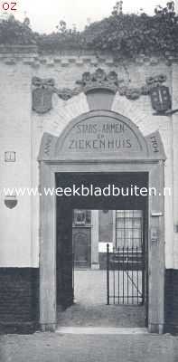 Noord-Holland, 1924, Haarlem, Het Stads-armen- en Ziekenhuis te Haarlem. Hoofdingang aan den Schotersingel van het Stads-armen- en Ziekenhuis te Haarlem