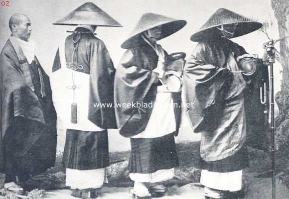 Japan, 1924, Tokyo, Boeddhistische priester in Tokio