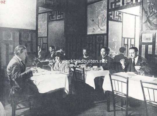 Frankrijk, 1924, Parijs, In het Chineesche restaurant te Parijs