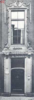 Haarlem. Deur- en raamomlijsting van een huis aan de Jansstraat