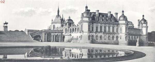Frankrijk, 1924, Chantilly, Het kasteel Chantilly. Gezien van het noord-oosten