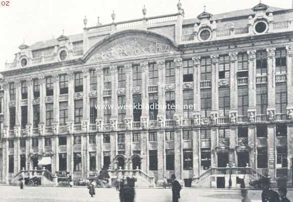 Belgi, 1924, Brussel, De Groote Markt te Brussel. Het Hertogenhuis