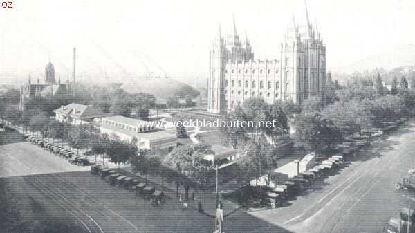 De staat Utah. Temple Square te Salt Lake City