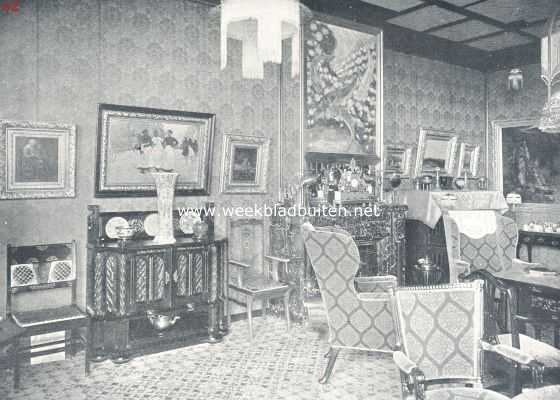 Nederland, 1924, Onbekend, Het moderne landhuis. Kijkje in de middenkamer 1