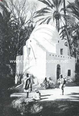 Tunesi, 1925, Nefta, Een sproke-land. De Djerid (Zuid-Tunesi). De moskee van Sidi-Meir te Nefta