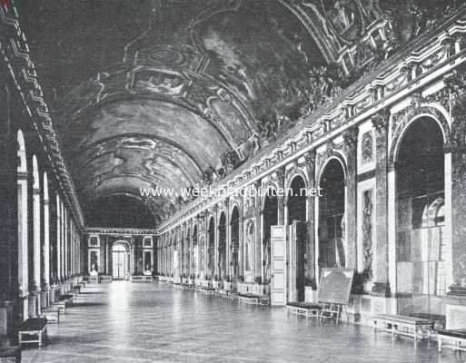 Frankrijk, 1925, Versailles, Paleizen en kasteelen om Parijs. Versailles. De Galerie de Glaces