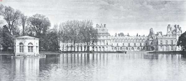 Frankrijk, 1925, Fontainebleau, Paleizen en kasteelen om Parijs. Fontainebleau. Cour des Fontaines