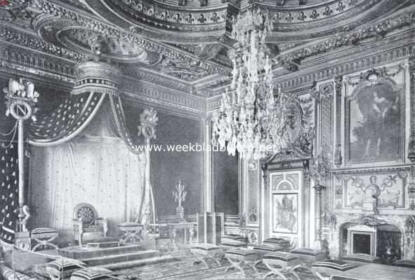 Frankrijk, 1925, Fontainebleau, Paleizen en kasteelen om Parijs. Fontainebleau. Troonzaal