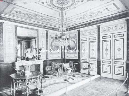 Frankrijk, 1925, Rueil-Malmaison, Paleizen en kasteelen om Parijs. Ontvangkamer in Malmaison
