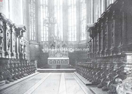 Noord-Brabant, 1925, Wouw, Het koor van de kerk te Wouw
