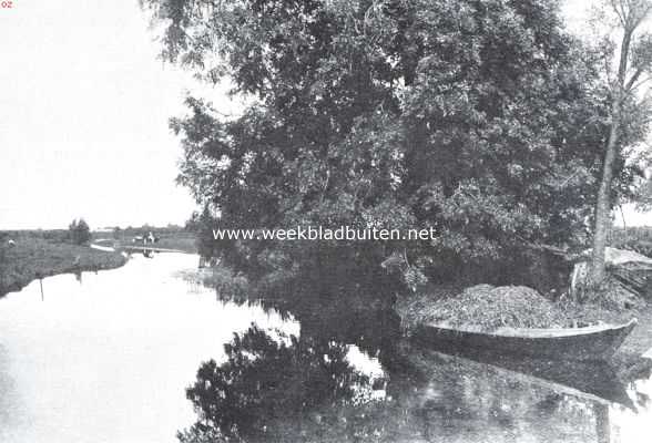 Overijssel, 1925, Onbekend, Naar de Overijselsche meren. Slootje, voerend langs de weide moet koeien, naar de Beulakerwijde