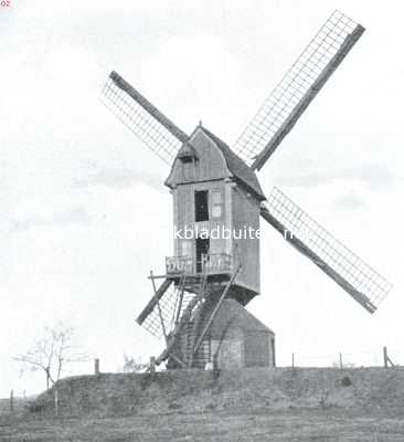 Noord-Brabant, 1925, Roosendaal, De oude windmolen aan de Bredasche Baan bij Roosendaal