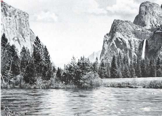 Het Yosemite natuurmonument. Het Yosemite National Park. Gates of the Valley