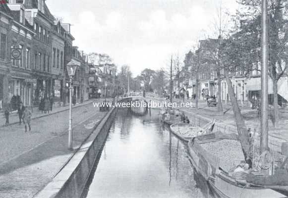 Friesland, 1925, Leeuwarden, Leeuwarden bedreigd. Voorstreek, gezien in de richting van de Hoeksterpoort