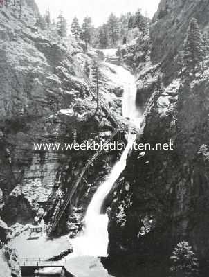 Amerika, 1925, Onbekend, De zeven watervallen in de South Cheyenne Canyon bij Colorado Springs, 120 K.M. ten zuiden van Denver in Colorado