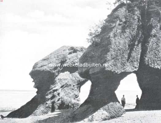Canada, 1925, Onbekend, Merkwaardige rotsformaties bij Moncton (Noord-Amerika)