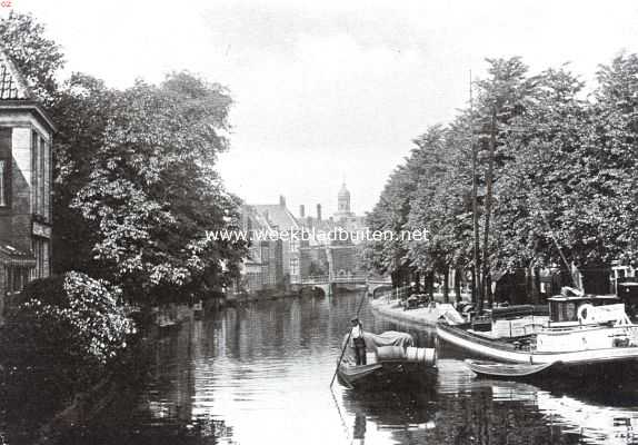 Zuid-Holland, 1925, Leiden, De Nieuwe Rijn te Leiden