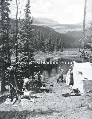 Amerika, 1925, Onbekend, Kampeeren aan het Mirror Lake in het Amerikaansche Rotsgebergte