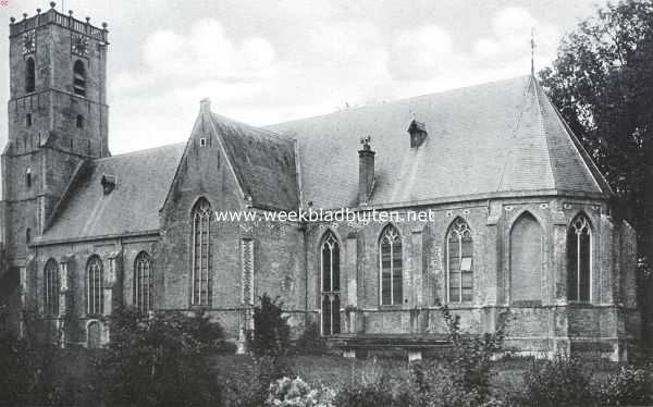 Zuid-Holland, 1925, Middelharnis, Naar Middelharnis en Sommelsdijk. De Ned. Herv. Kerk te Middelharnis