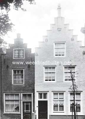 Zuid-Holland, 1925, Middelharnis, Naar Middelharnis en Sommelsdijk. Oude geveltjes aan de Voorstraat te Middelharnis