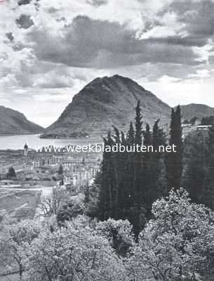 Zwitserland, 1925, Lugano, Gezicht op Lugano en den Salvatore-Berg