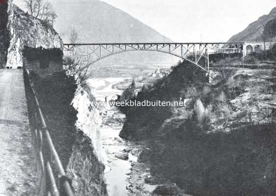 De Centovalli-Spoorweg. De brug over de Isorno
