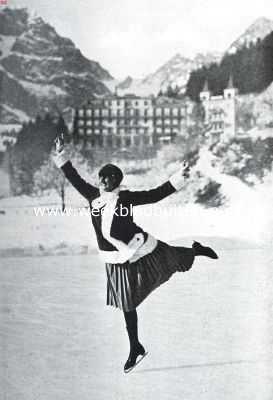 Zwitserland, 1926, Onbekend, Wintersport in hooge regionen. Kunstschaatsrijden