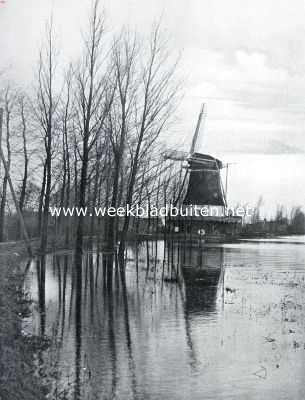Nederland, 1926, Onbekend, Aan de Vecht bij hoog water