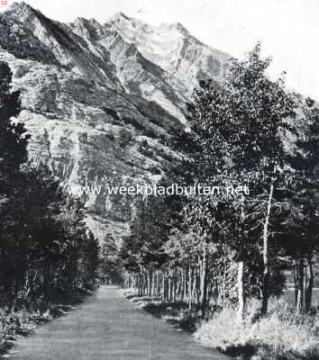 Canada, 1926, Onbekend, De Bertha Mountain in het Waterton Lakes National Park