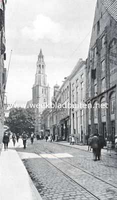 Groningen, 1926, Groningen, Groningen. Brugstraat met A-Toren