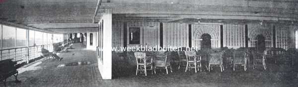 Nederland, 1926, Onbekend, De Pieter Corneliszoon Hooft. Veranda eerste klasse met promenadedek