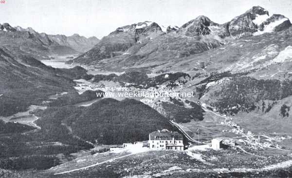 Zwitserland, 1926, Onbekend, Uitzicht van Muottas Muraigl op St. Moritz