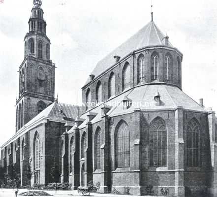 Groningen, 1926, Groningen, De Martinikerk te Groningen, gezien van het Zuidoosten