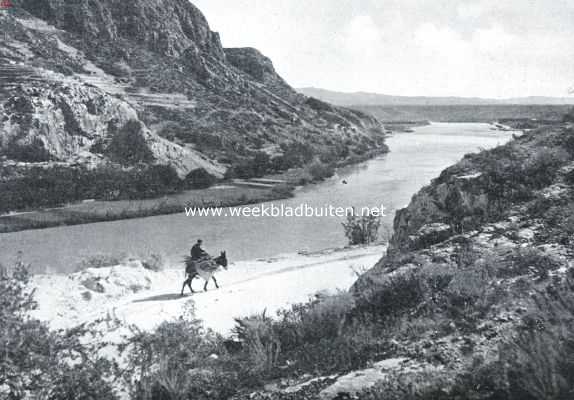 Spanje, 1926, Tortosa, Spaansch landschap met water. De Ebro bij Tortosa