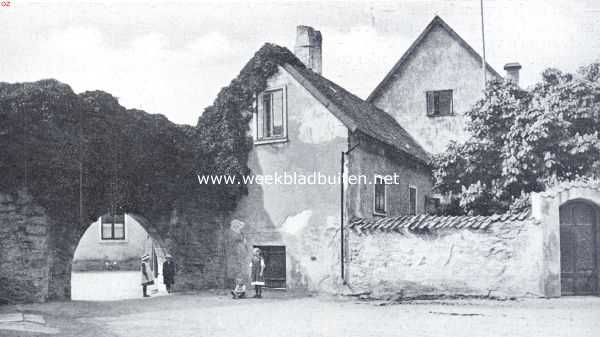 Zweden, 1926, Visby, Wisby, een stil plekje bij den ouden stadsmuur