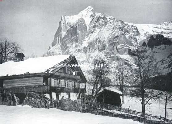 Zwitserland, 1926, Onbekend, Winter bij den Wetterhorn