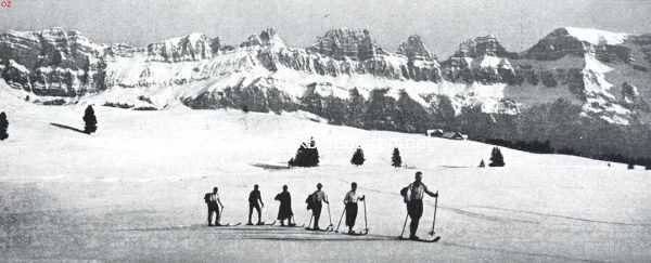 Zwitserland, 1926, Onbekend, Op de ski naar boven