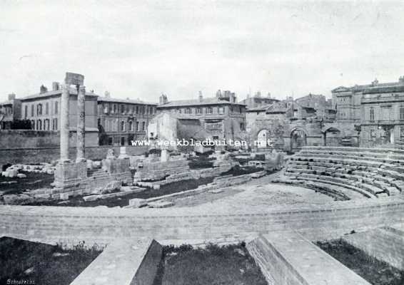 Frankrijk, 1927, Arles, In Arles. Overblijfselen van het Romeinsch theater te Arles
