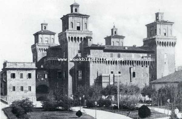 Itali, 1927, Ferrara, Het kasteel der D'Estes te Ferrara
