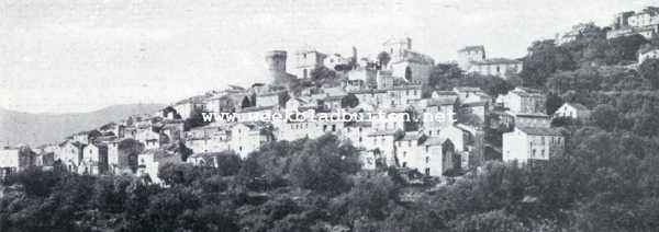 Frankrijk, 1927, Rogliano, Corsica. Ragliano, plaatsje op het schiereiland Cap Corse