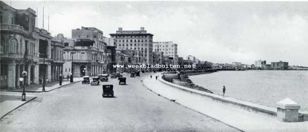 Cuba, 1927, Havana, Cuba's hoofdstad. De Malecn-boulevard te Havana