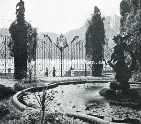 Itali, 1927, Cadenabbia, DeTuinen aan het Comomeer in den Zomer. De voorhof van de Villa Carlotta te Cadenabbia