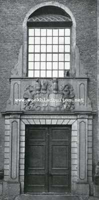 Overijssel, 1927, Almelo, De toren van Almelo. Poort in de Ned. Herv. Kerk te Almelo