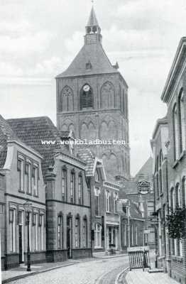 Overijssel, 1927, Oldenzaal, Gezicht op den toren der St. Plechelmuskerk te Oldenzaal