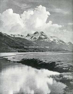 Zwitserland, 1927, Oberengadin, Gezicht op de Piz La Margna (Ober Engadin)